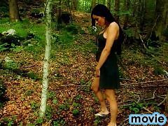 Hot Kimber pees & strips in woods